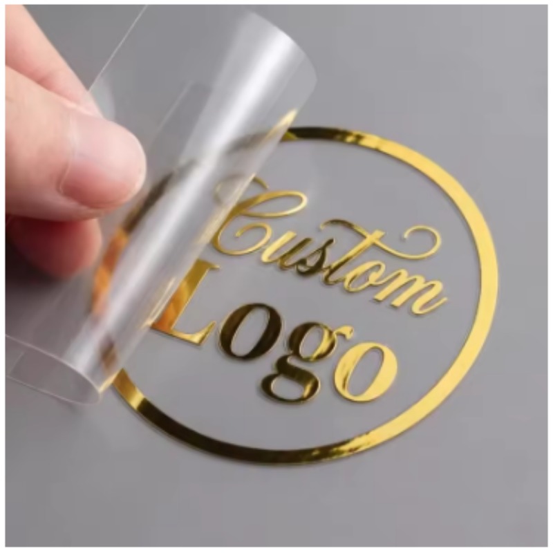 3D Printing Gold - Kundenspezifischer 3D-Goldtransfer-Aufkleber, silbernes Metall-Logo, DTF-Druck, Parfümflaschen-Etikett,