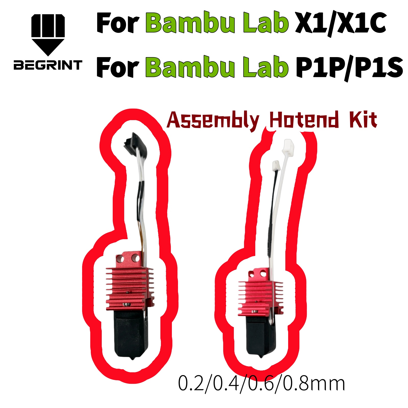 3D Printing X1 Carbon - Komplettes V2 Druckkopf-Hotend-Kit für Bambu Lab