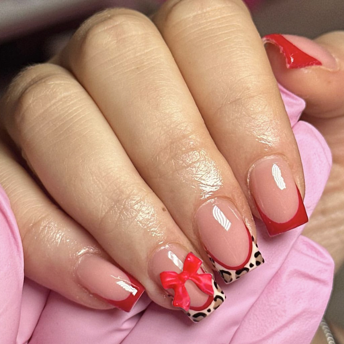3D Printing Nails - 24 Stück rote künstliche Nägel im
