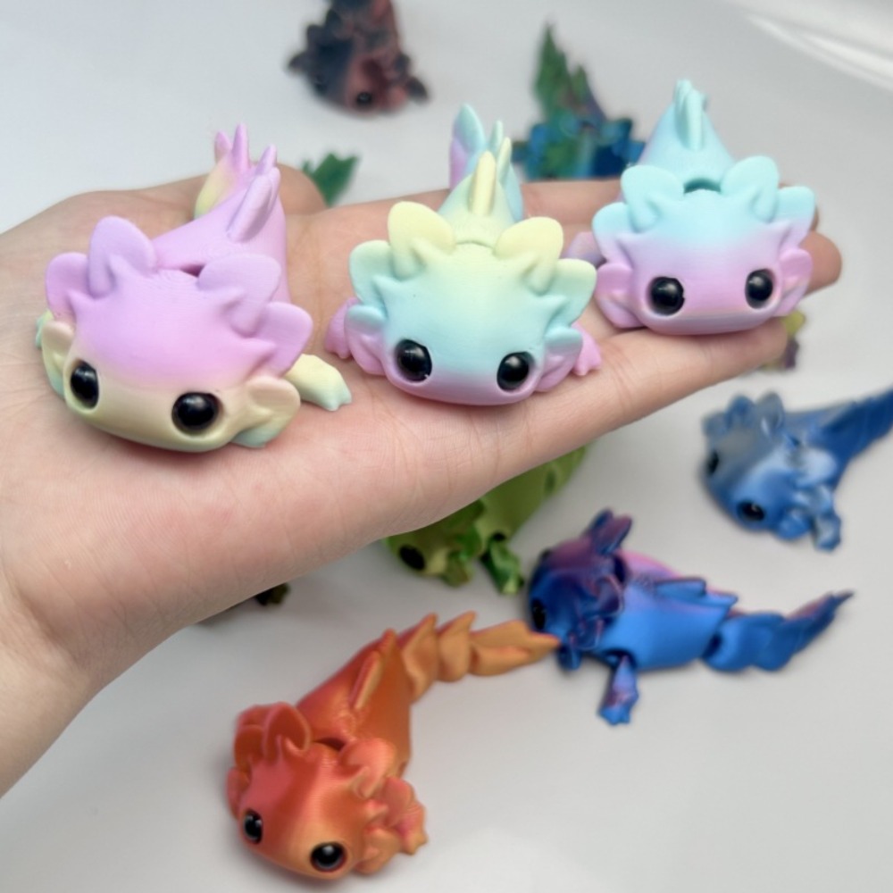 3D Printing Gif - 3D-Gedruckte Salamander-Figuren Spielzeug mit Mehrfach-Gelenken und