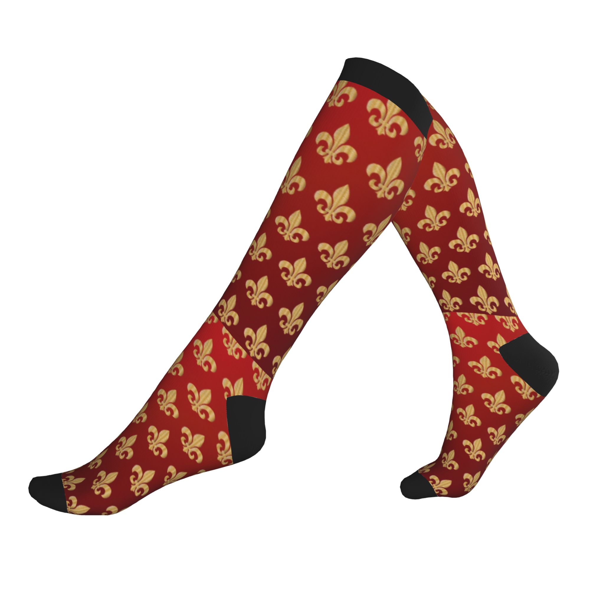 3D Printing Gold - Herren-Socken in Rot und Gold mit