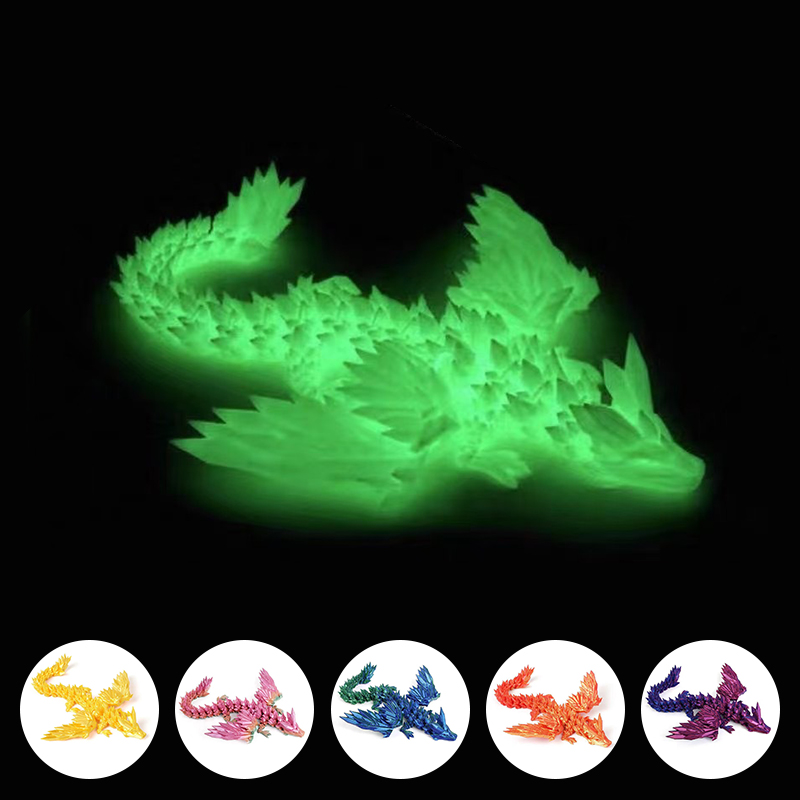 3D Printing Gif - 3D-Gedruckte Bewegliche Echinosaurus-Figur Drachenknochen Schreibtisch-Deko Kreatives