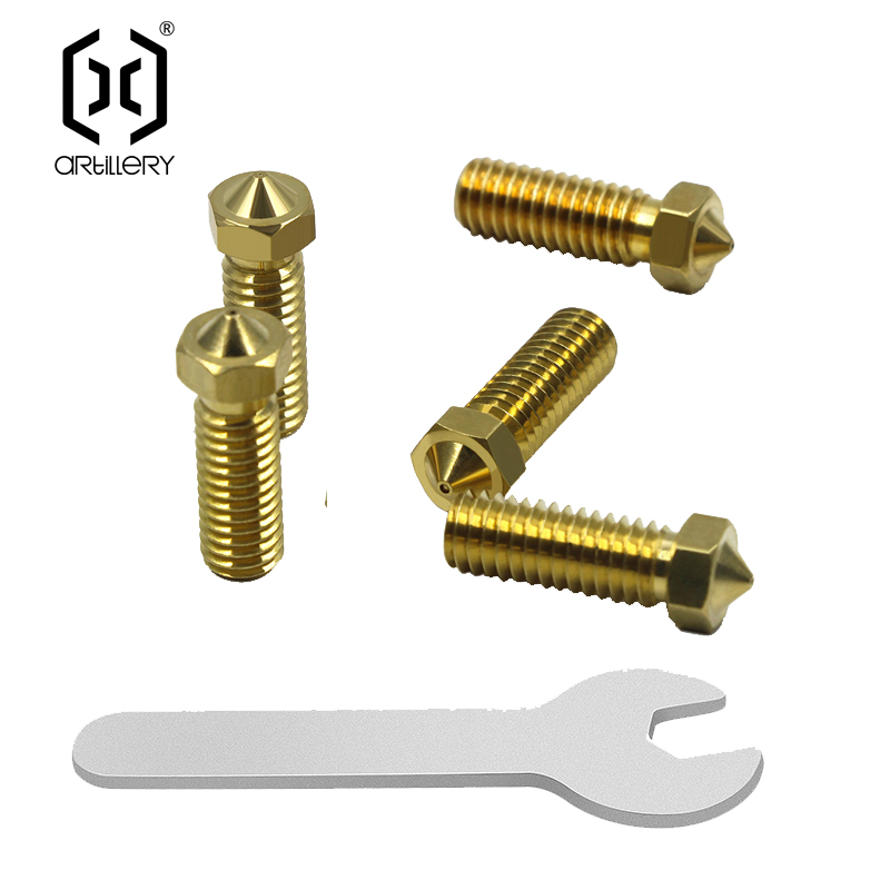 3D Printer Nozzle Brass - E3D Messingdüse 0,2/0,4/0,6/0,8 mm Werkzeugsatz Extruder