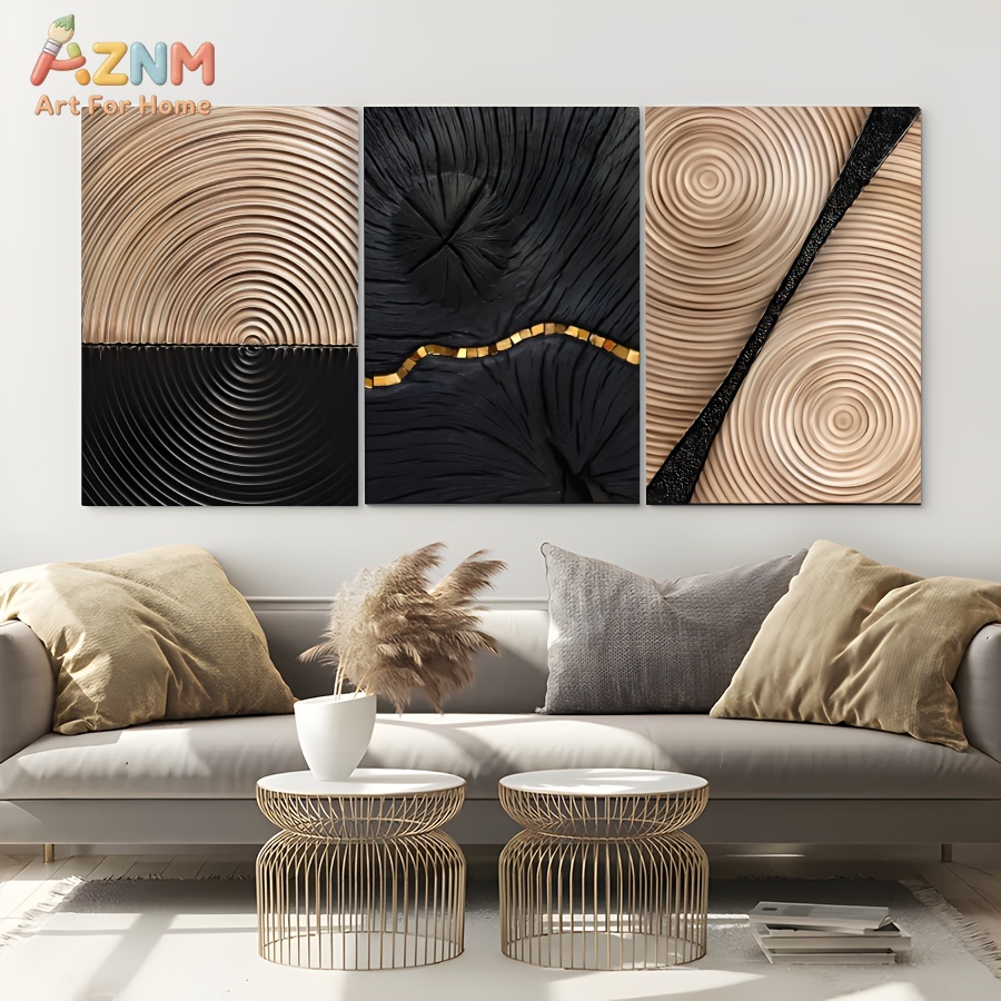 3D Printing Gold - AZNM Wabi Sabi Abstrakte Holzmaserung Baumring
