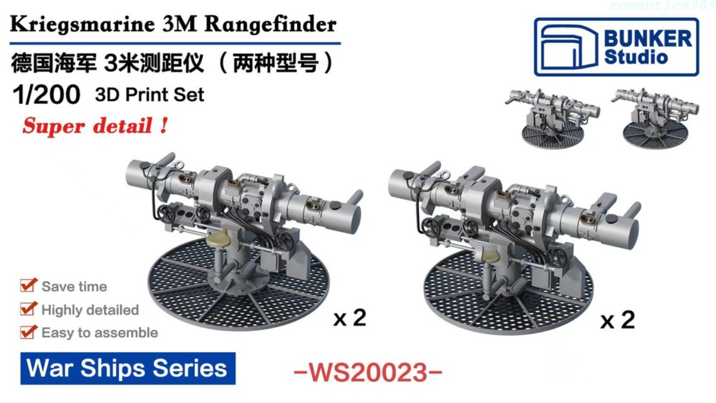 3D Printing Jobs - BUNKER Studio WS20023 1/200 Kriegsmarine 3M