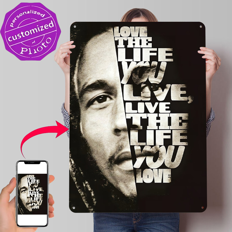 3D Printing Quotes - Bob Marley Zitat Poster Retro 3D-Gedruckte