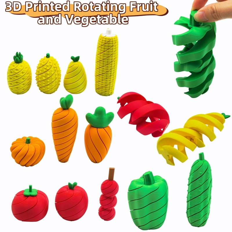 3D Printing Gif - 3D-Gedruckte Obst- und Gemüse-Stressabbau-Spielzeugserie, Rotierend, Heim-Party-Dekoration