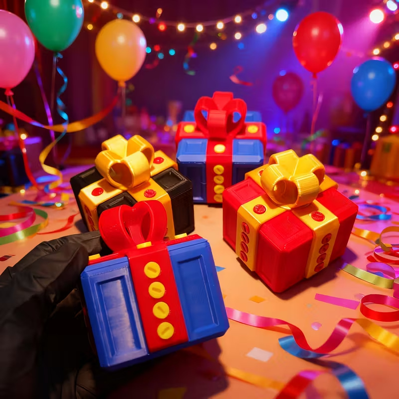 3D Printing Gif - Lustig undurchdringlich urkomisch lustige 3D-gedruckte Geschenkbox