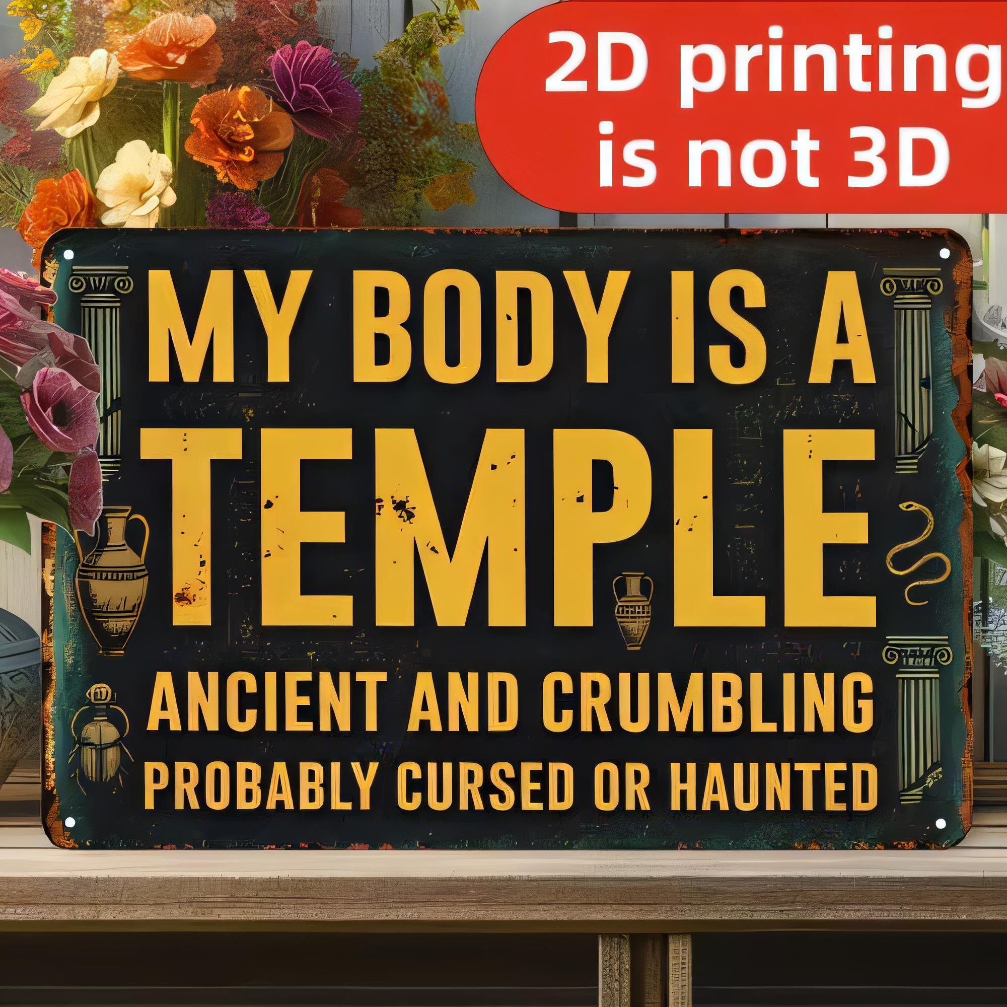 3D Printing Quotes - Blechschild zur Wanddekoration, 2D-Druck, nicht 3D,