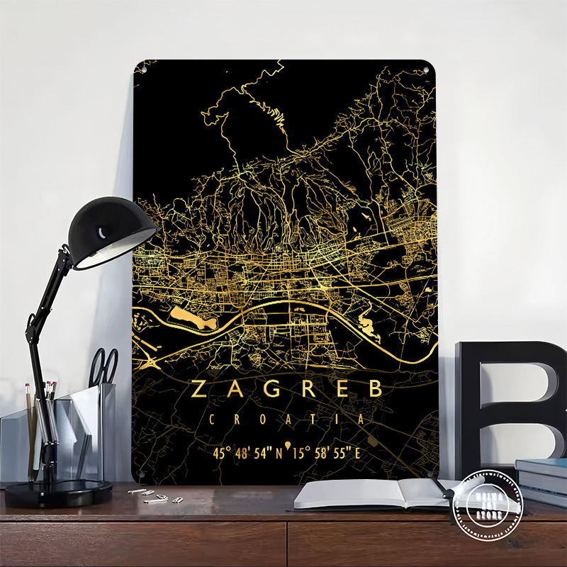 ZAGREB KARTE KROATIEN 3D-Textu – 3D Printing Zagreb Bewertung und Preis