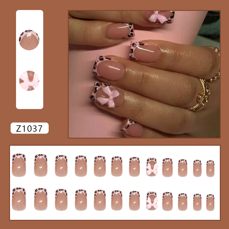 Rosa Leopardenmuster French-Ti – 3D Printing Nails Bewertung und Preis